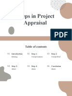 Steps in Project Appraisal