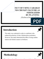 The Effect of Using Carabao and Chicken Manure As Fertilizers by Planting