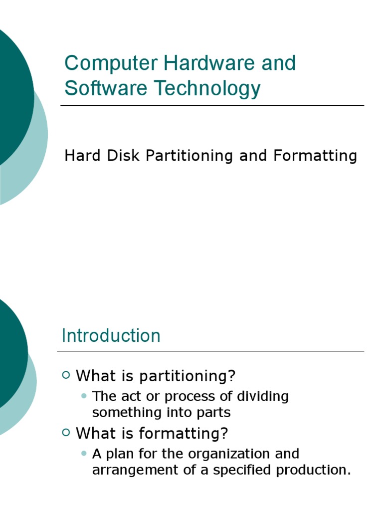 Hard Disk Partitioning & Formatting Guide | PDF | File System ...