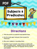 Subjects & Predicates: Scoot