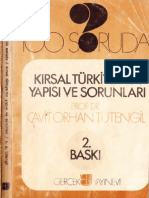 Cavit Orhan Tütengil 100 Soruda Kırsal Türkiye'nin Yapısı Ve Sorunları