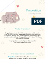 Preposition: Prepared By: Teacher Via
