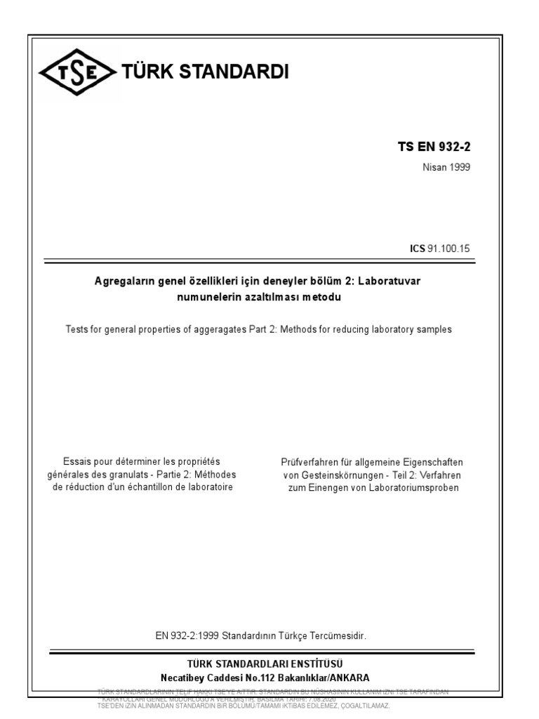 TS en 932 2 | PDF