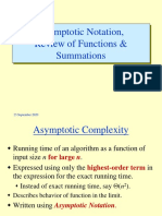 Asymptotic Notation, Review of Functions & Summations: 25 September 2020