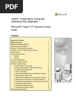 10987C: Performance Tuning and Optimizing SQL Databases Microsoft® Hyper-V® Classroom Setup Guide