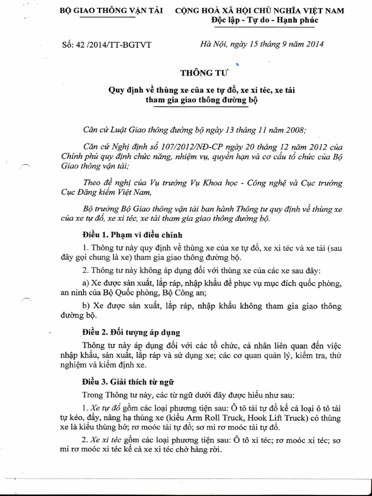 Thong Tu 42 Thay The Thong Tu 32 | PDF