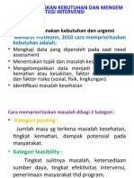 Analisa Kebutuhan Promosi Kesehatan (Pertemuan Ke 4)