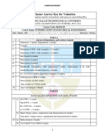 Scheme/ Answer Key For Valuation: Scheme of Evaluation (Marks in Brackets) and Answers of Problems/key