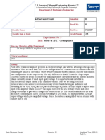 Study of JFET CS amplifier