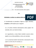 Atividades - Ser Pessoa Perante Vários Papéis - 1º J - TPC