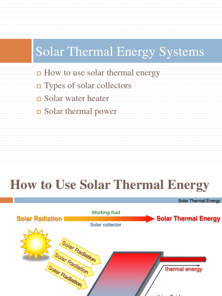 Types of Solar Thermal Collectors | PDF | Solar Power | Solar Energy