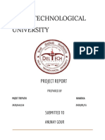 Delhi Technological University: Project Report