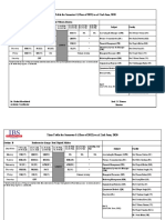 Semester-I Time Table Class of 2022