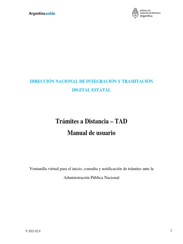 Guía del usuario para la plataforma de Trámites a Distancia (TAD) de la ...