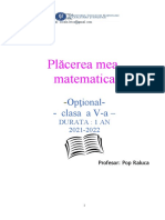 Matematica, Placerea Mea 5