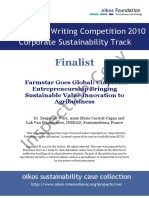 Finalist: Global Case Writing Competition 2010 Corporate Sustainability Track