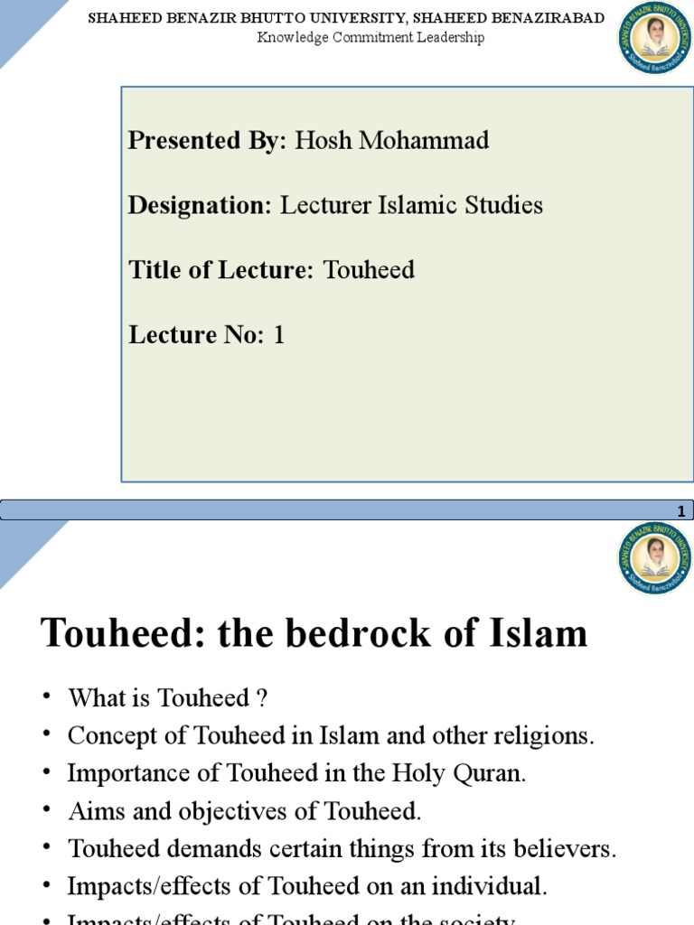 Understanding Touheed in Islam | PDF | God In Islam | Monotheism