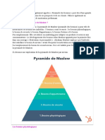 La Pyramide de Maslow