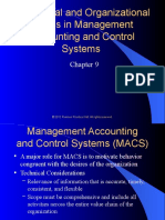 Behavioral and Organizational Issues in Management Accounting and Control Systems
