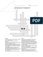 Hydroponics Crossword: Name: - Date