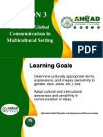 Lesson 3-Local and Global Communication in Multicultural Setting