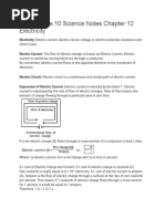 Electricity Class 10 Notes Science Chapter 12