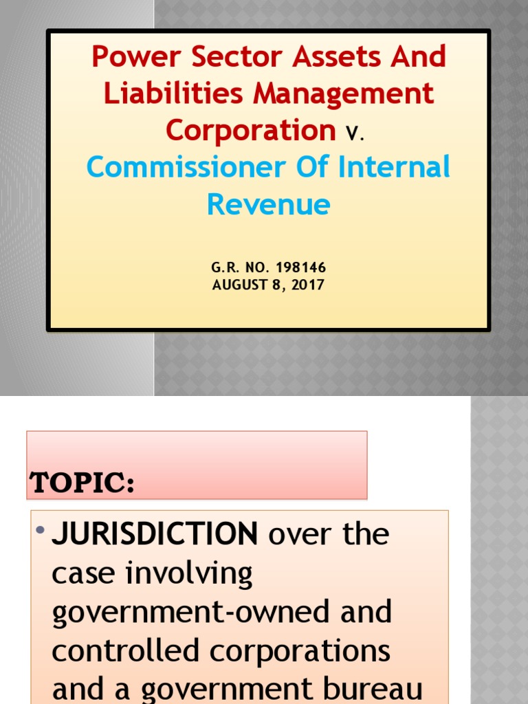 Power Sector Assets and Liabilities Management Corporation Commissioner