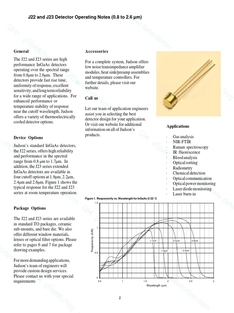 InGaAs Detectors for Diathermy Applications | PDF | Optics ...