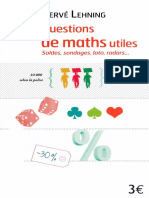 Questions de Maths Utiles Soldes, Sondages, Loto, Radars... by Lehning, Hervé