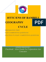Httc/Ens of Bambili Geography First Cycle: Facebook: Mon Guide de Préparation Aux Concours