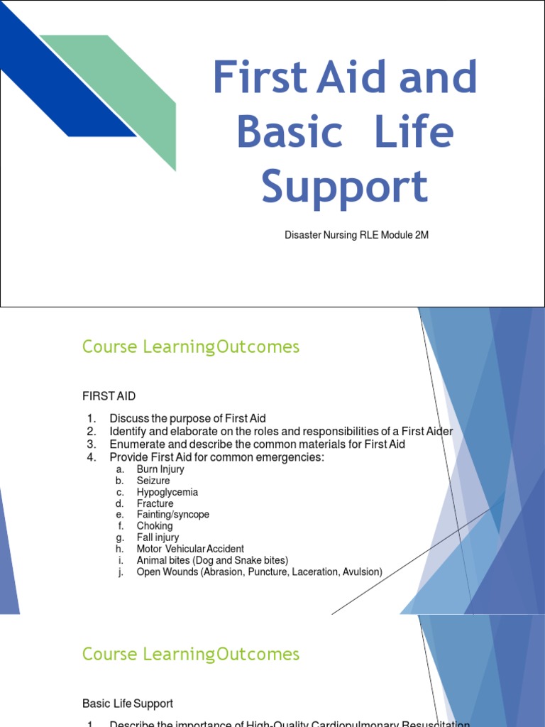 First Aid and Basic Life Support Guide | PDF | Cardiopulmonary ...