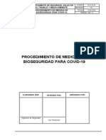 Procedimiento de medidas de bioseguridad COVID-19