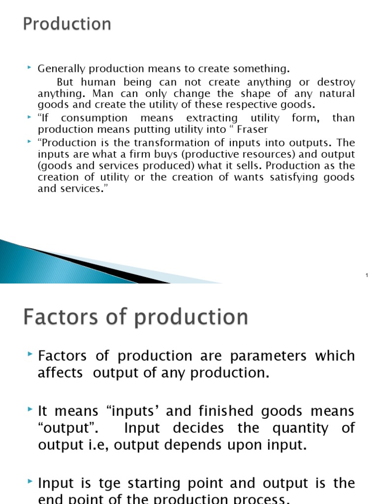 Factors of Production | PDF | Capital (Economics) | Labour Economics