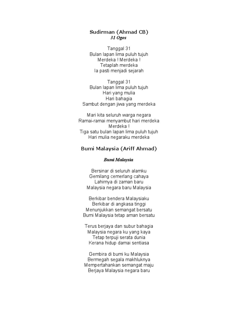 Lirik Lagu Patriotik PDF