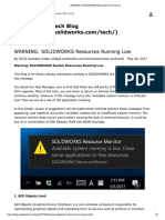 WARNING_ SOLIDWORKS Resources Running Low