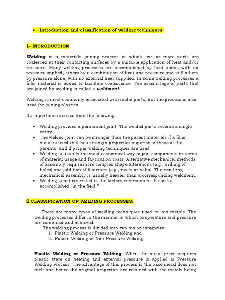 Welding Process Classification Overview | PDF | Construction | Welding