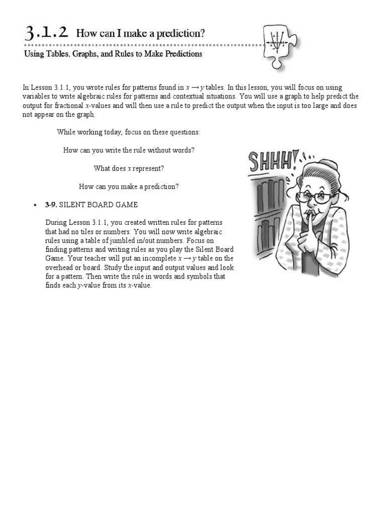 Representing Patterns Algebraically and Graphically | PDF | Equations ...