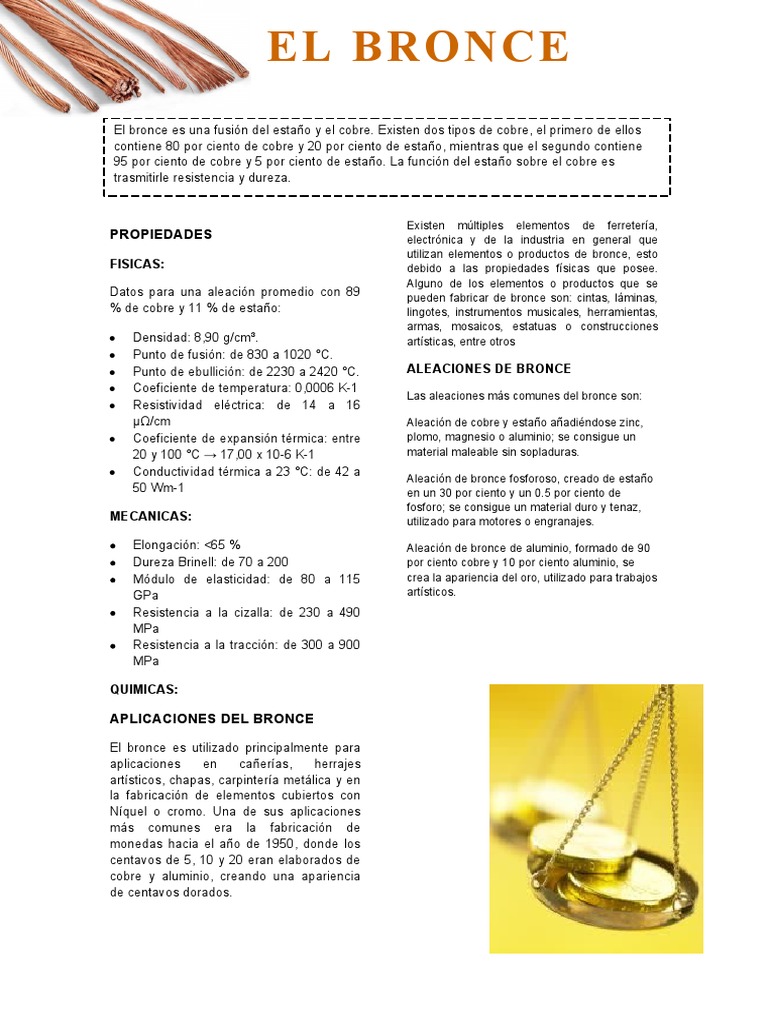 Tiza no usado Destruir El Bronce | PDF | Bronce | Cobre