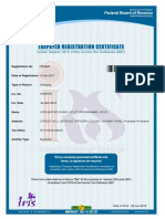 IRUP TaxPayer Registration Certificate