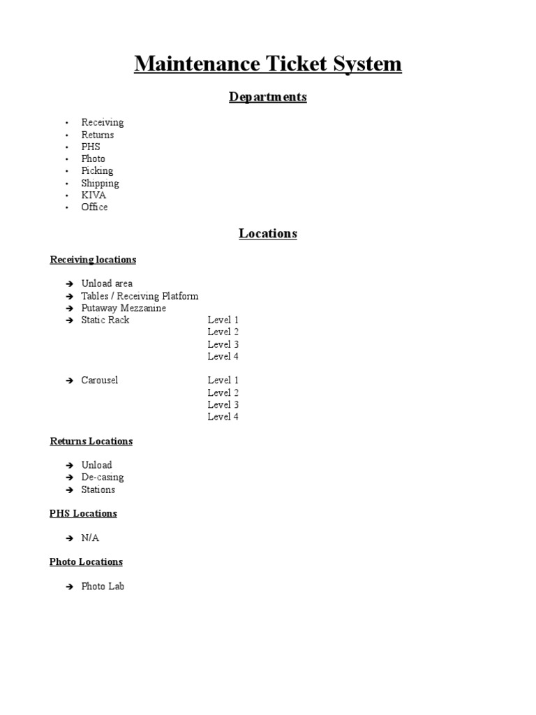 Maint TKT | PDF