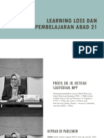 Talking Points. Webimlat Fisika UPI. Learning Loss Dan Pembelajaran Abad 21