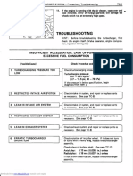 Troubleshooting: Insufficient Acceleration, Lack of Power or Excessive Fuel Consumption