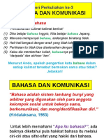 3a. Kuliah 3, Bahasa Dan Komunikasi