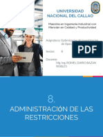 Sesión 8 - Administración de Las Restricciones