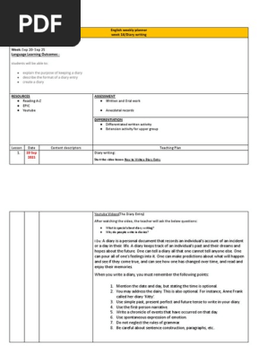 _ Grade6_wk13_ Diary writing