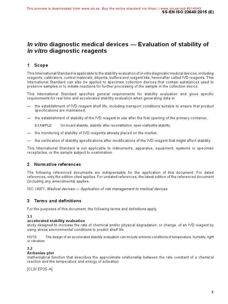 Iso 23640 2015 PDF Medical Device Shelf Life