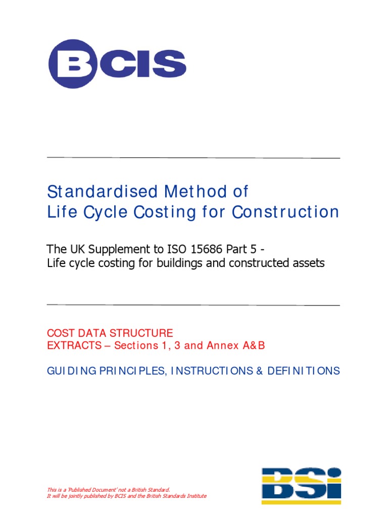 Standardised Method of Life Cycle Costing For Construction | PDF | Life ...