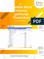 Plantilla presentación informe gerencial financiero