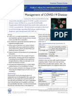 Diagnosis and Management of COVID-19 Disease: Public Health