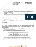 Devoir de Synthèse N°1 - Physique - 2ème Informatique (2010-2011) MR Yousfi Hmida